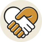 Icon of two hands shaking
