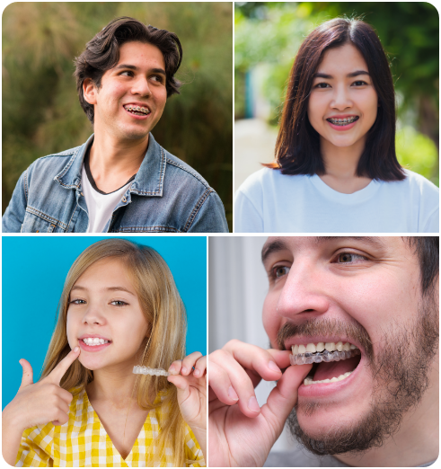 collage of smiles